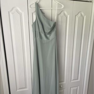Davids Bridal - crepe one shoulder bridesmaid Dres
